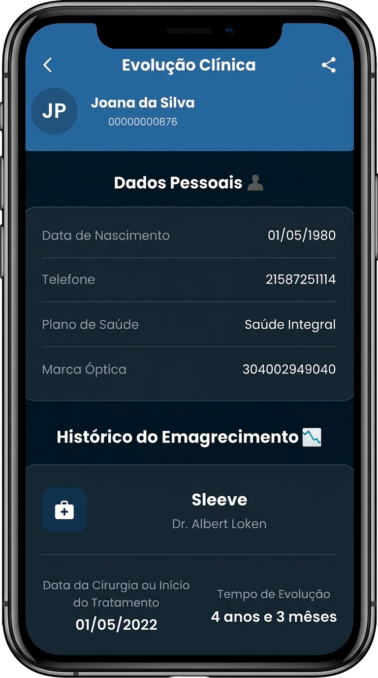 Tela de dados pessoais
